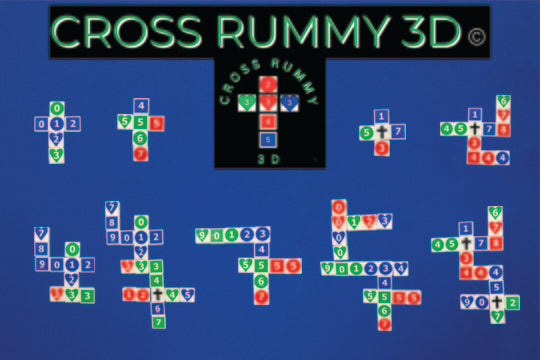Cross Rummy 3D is a unique rummy game featuring custom tiles that can stand up like dominoes, combining rummy strategy with crossword‑style fun for family and friends.